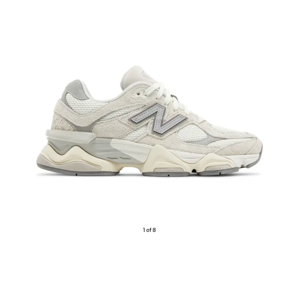 New Balance Cream and Gray Athletic Shoes